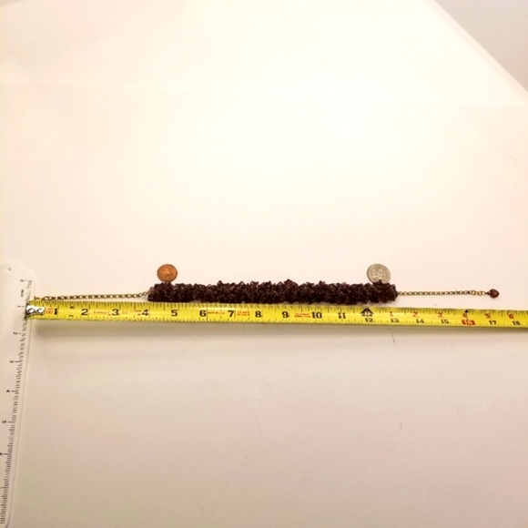 Genuine hand-carved Amethyst Flower Beads Cluster Necklace with Gold-tone Chain - Picture 6 of 13